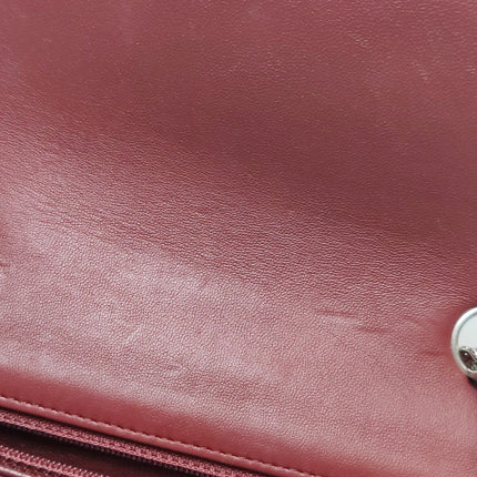 Chanel Classic Flap Rectangular Mini Burgundy Lambskin Silver HW, 2019