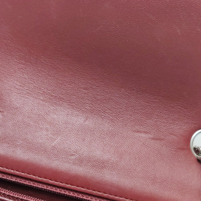 Chanel Classic Flap Rectangular Mini Burgundy Lambskin Silver HW, 2019