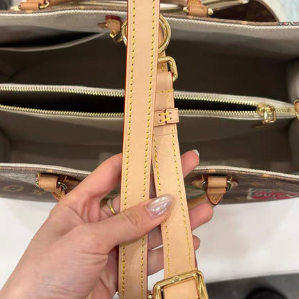 Louis Vuitton Voyage OnTheGo Large Brown Monogram Crossbody Tote Flight Mode