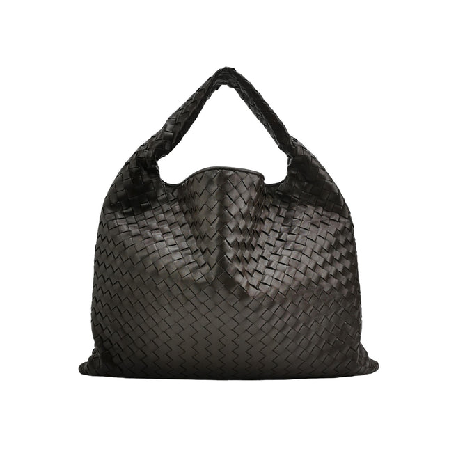 Bottega Veneta Hop Large Leather Fondant Chocolate Brown Hobo Bag-Luxbags