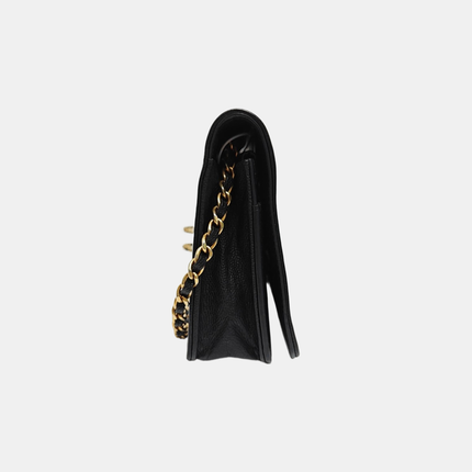 Chanel Wallet on Chain Boy Flap Black Caviar Leather Gold Hardware 2018