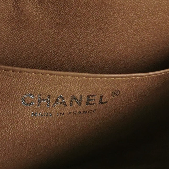 Chanel Classic Flap Jumbo 2009 Coffee Brown Caviar Leather Single Flap Silver Hardware