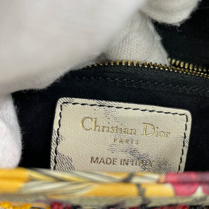 Lady Dior Mini Embroidered Phoenix Cloth Multicolor Handbag