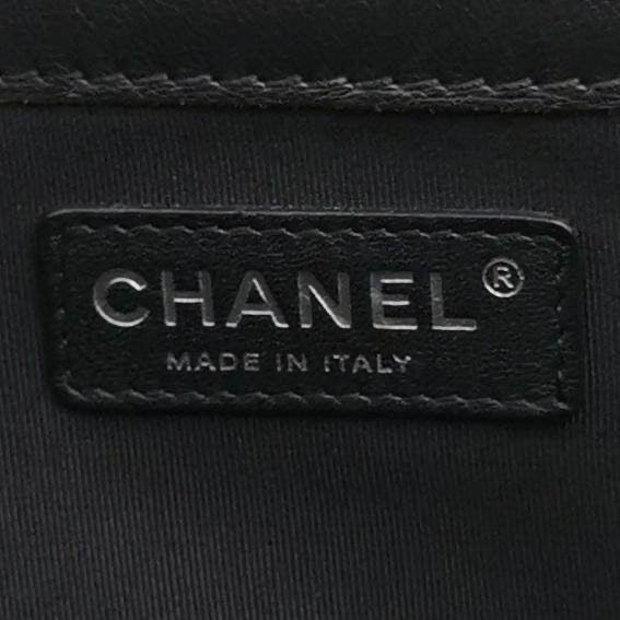 Sold Chanel Boy Reverso Shopping Tote Calfskin Leather Black