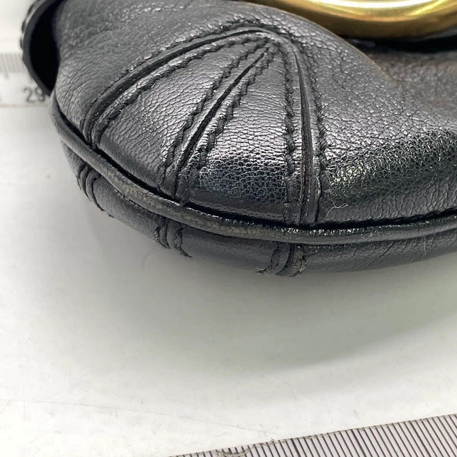 Gucci Horsebit 1955 Chain Large Black Leather and Patent Leather Shoulder Bag