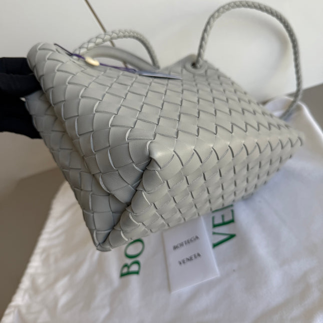 Bottega Veneta Small Andiamo Grey Handbag