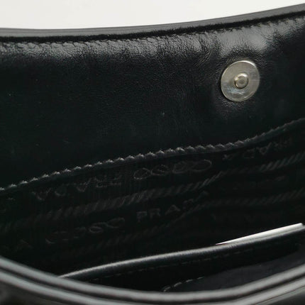 Sold Prada Cleo Black Smooth Leather Shoulder Bag