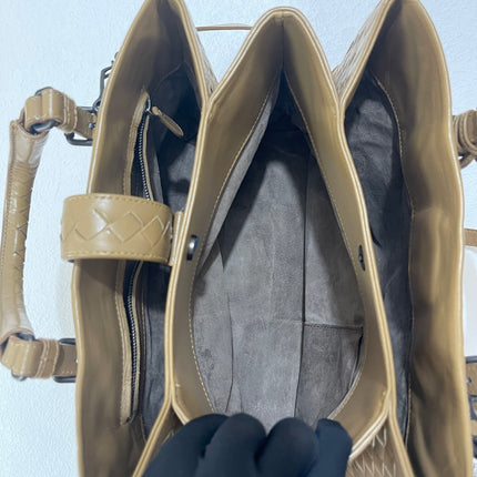 Bottega Veneta Roma Intrecciato Nappa Leather Beige Light Brown Small 30cm