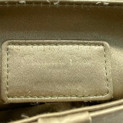 Dior Saddle Mini Silk Handbag Light Gold with Crystals