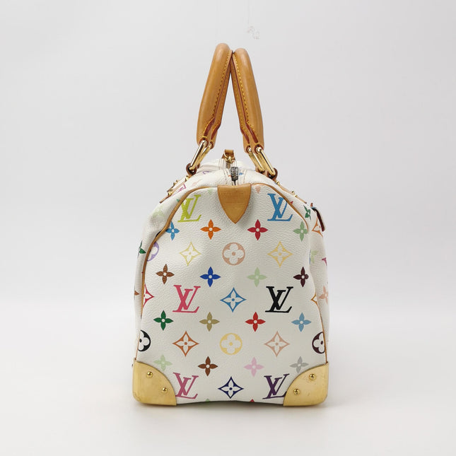 Louis Vuitton x Takashi Murakami Speedy 30 Lock White Multicolor