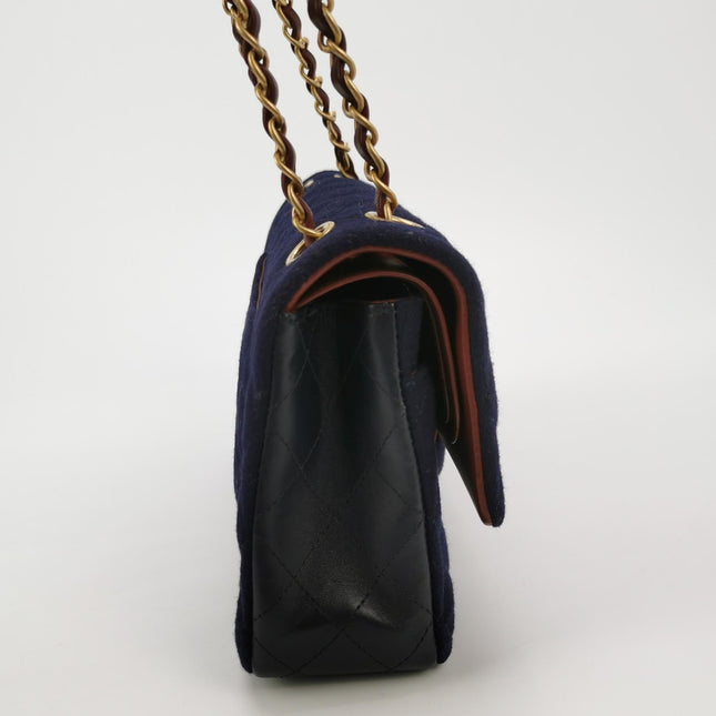 Chanel Medium Classic Double Flap Bag Métiers d'Art Paris-Hamburg 2018 Wool Nautical Charms