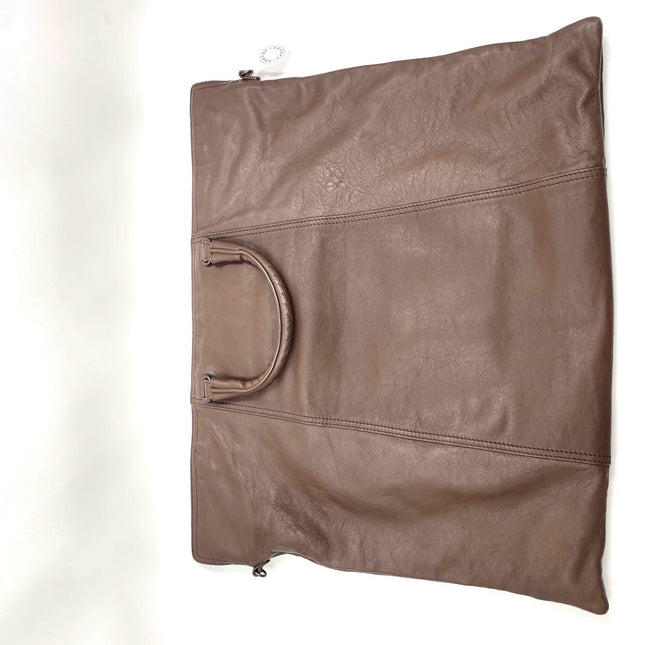 Bottega Veneta Maxi Convertible Tote Dark Chocolate Brown Smooth Leather 55cm