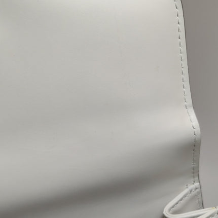 Bvlgari Serpenti Forever Small Leather Top Handle Crossbody Bag White