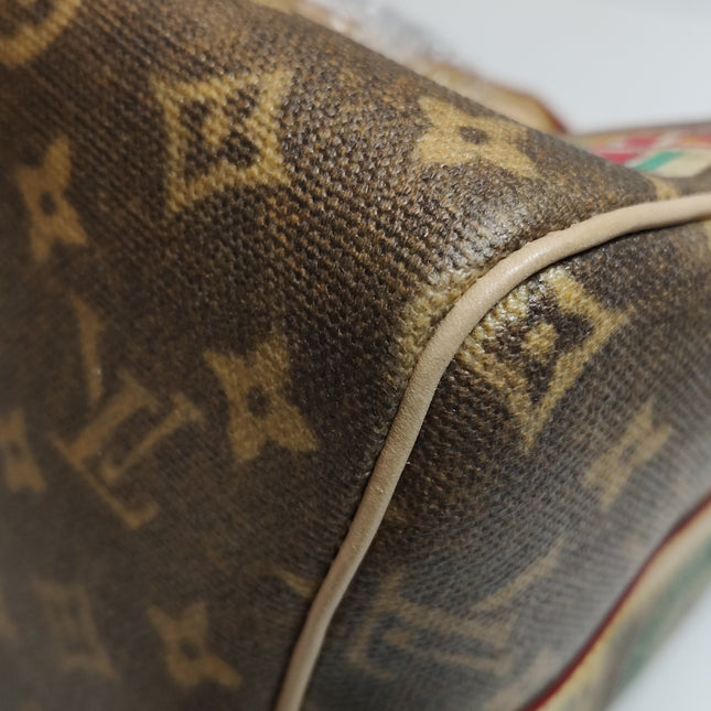Louis Vuitton Speedy 30 Bandouliere Monogram Hotel Labels