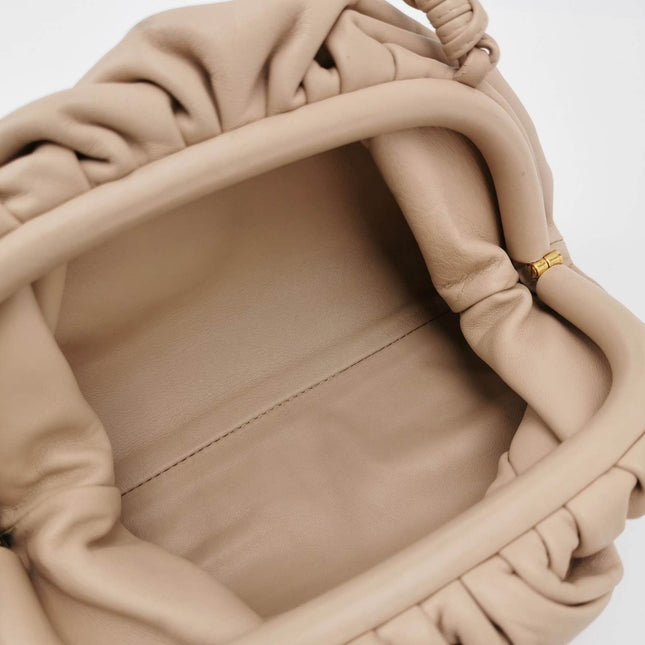 Sold Bottega Veneta Pouch Mini Beige Nude Color Leather