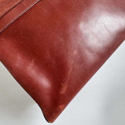 Hermes Kelly 35 Vintage Brown Box Calfskin Leather Gold Hardware 1995 With Strap Lock Key n Clochette