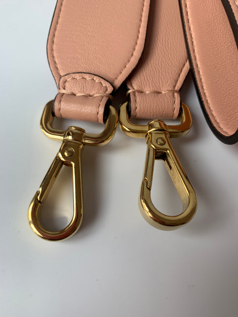 Sold FENDI Baguette Rosa Bourbon Pink Leather 3D FF Motif Crossbody bag