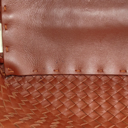 Bottega Veneta Cabat Large Intreccio Leather Tote Bag Brick Red 41cm