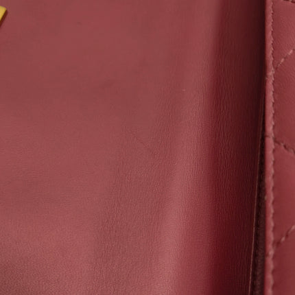 Chanel Kelly Vintage Top Handle Bag Lambskin Leather 24k Gold Hardware