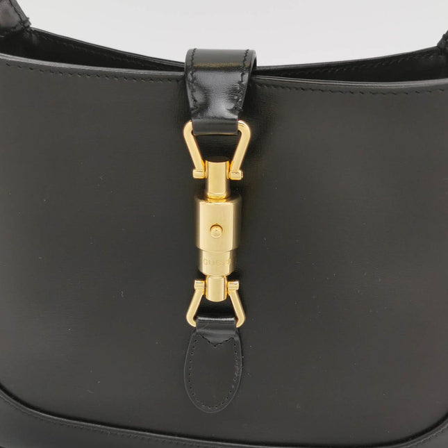Sold Gucci Jackie 1961 Black Leather Bag Small with Adjustable Strap