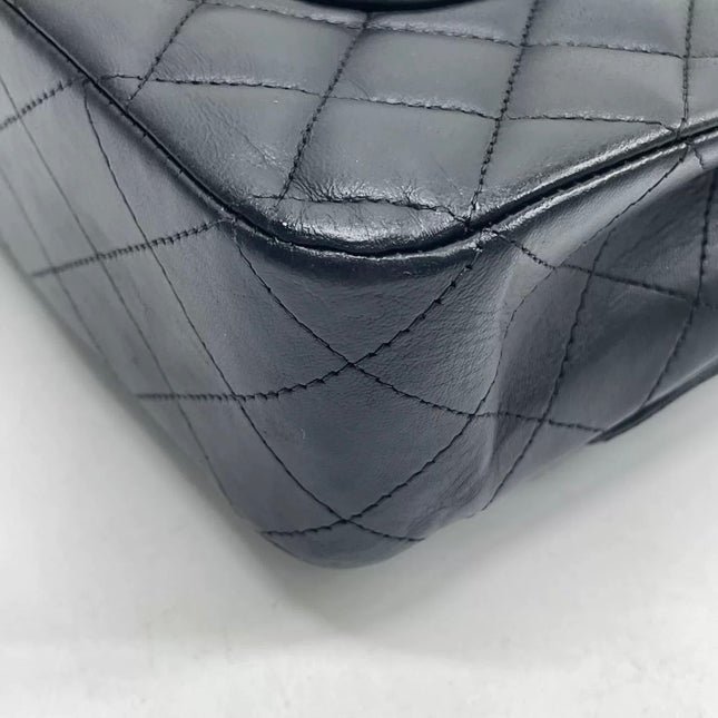 Chanel Classic Flap Medium 2015 Black Lambskin Leather Gold Hardware