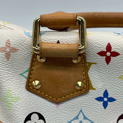 Louis Vuitton x Takashi Murakami Speedy 30 Lock White Multicolor