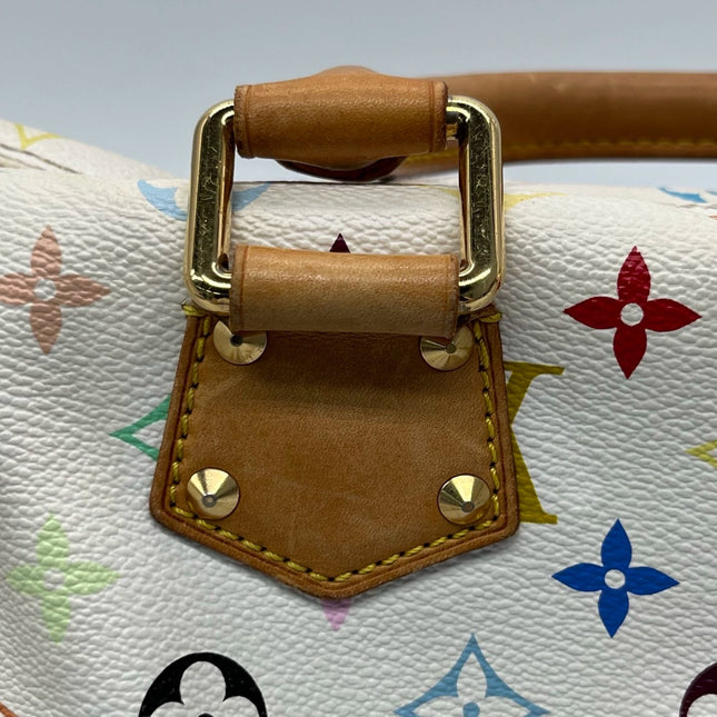 Louis Vuitton x Takashi Murakami Speedy 30 Lock White Multicolor