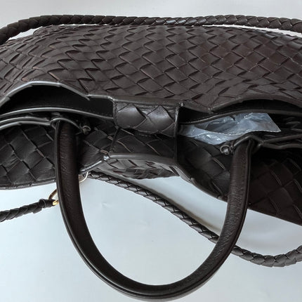 Bottega Veneta Andiamo Large Dark Chocolate Brown Handbag
