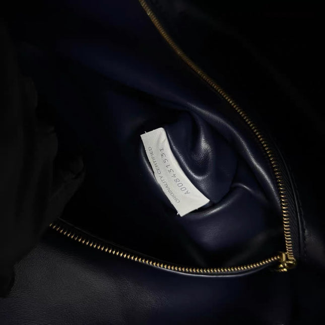 Bottega Veneta Hop Large Leather Navy Hobo Bag 55cm