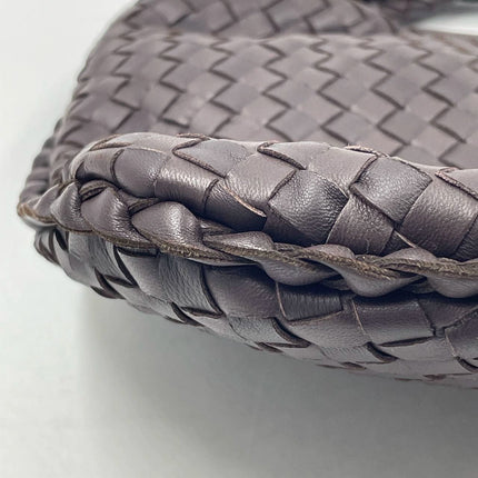 Sold Bottega Veneta Intrecciato Hobo Bag Medium Brown Lambskin leather 40cm Never Worn