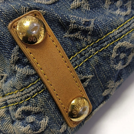 Louis Vuitton Monogram Blue Denim Baggy GM Large Shoulder Bag