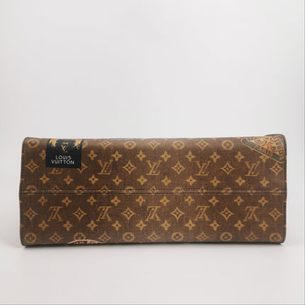 Louis Vuitton OnTheGo Large Hotel Labels Brown Monogram Crossbody Tote