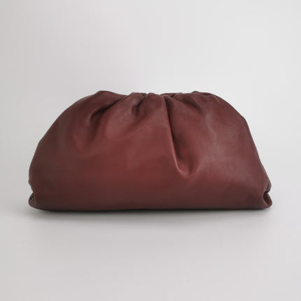 Bottega Veneta Pouch Calfskin Leather Burgundy Large