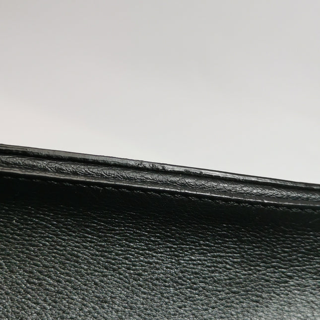 Loewe Puzzle Large Black Smooth Leather White Logo