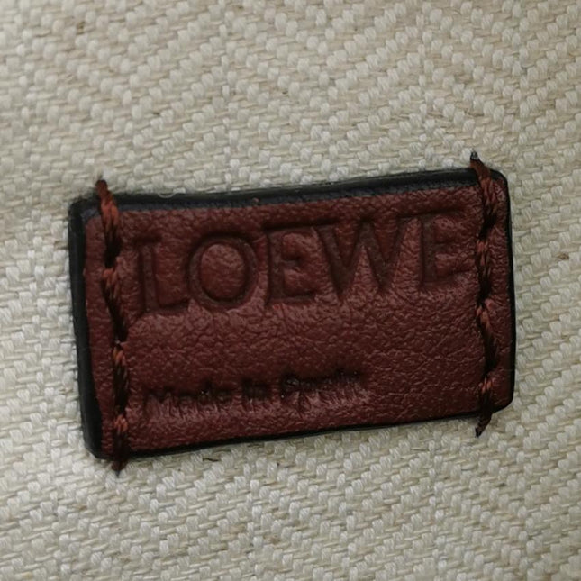 Loewe Puzzle Mini Burgundy Calfskin Leather Crossbody Bag