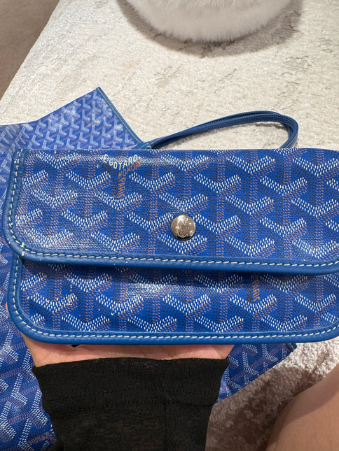 Sold Goyard Saint Louis PM Tote Medium Blue
