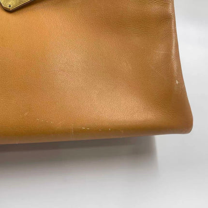 Hermes Kelly 32 Retourne 1976 Gold Box Leather Gold Hardware