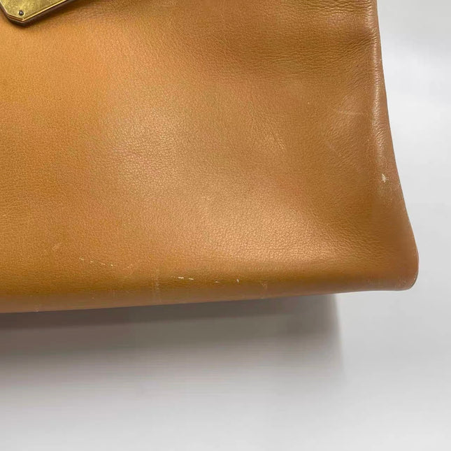 Hermes Kelly 32 Retourne 1976 Gold Box Leather Gold Hardware