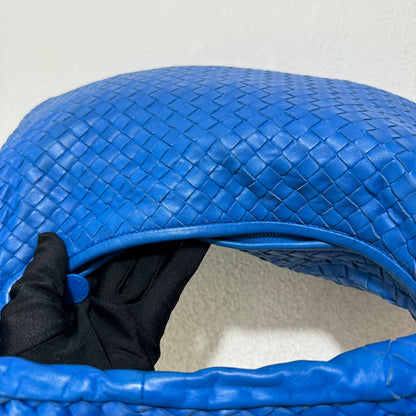 Bottega Veneta Veneta Hobo Medium Royal Blue Intrecciato Leather Bag 40cm