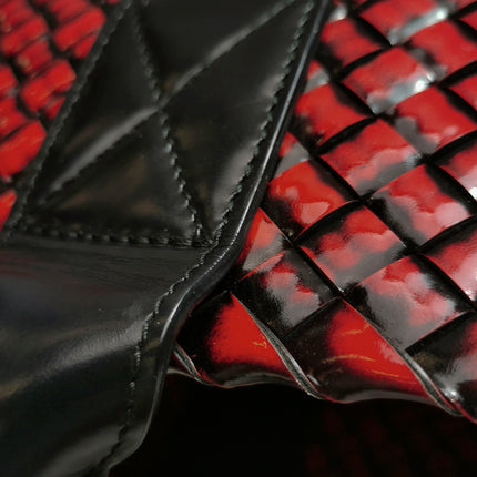 Bottega Veneta Cabat Large Intreccio Burgundy Patent Leather 40cm