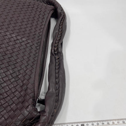 Bottega Veneta Veneta Hobo Maxi Dark Brown Lambskin Leather 52cm