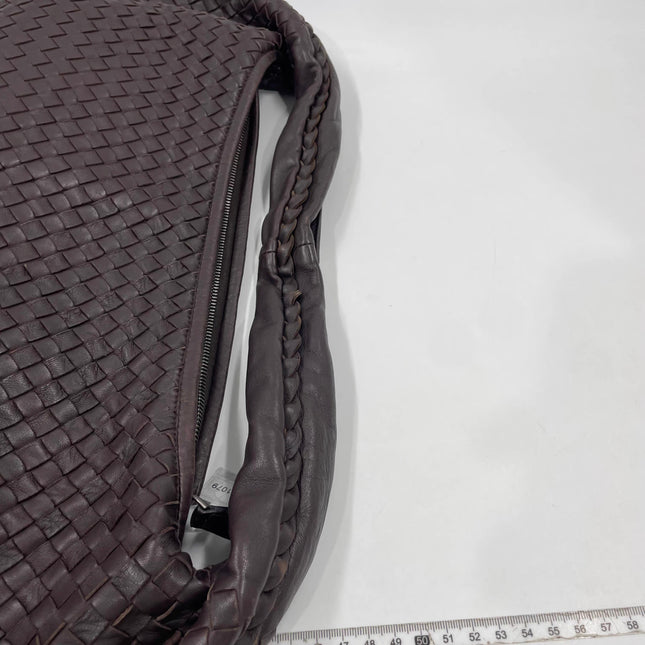 Bottega Veneta Veneta Hobo Maxi Dark Brown Lambskin Leather 52cm