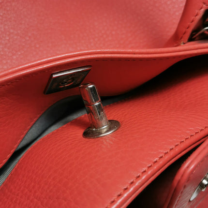 Chanel Cerf Executive Medium Coral Pink Leather Handbag with Strap 35cm