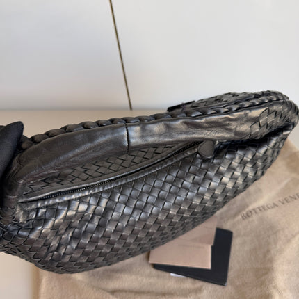 Bottega Veneta Belly Hobo Intrecciato Black Nappa Leather Small 40cm