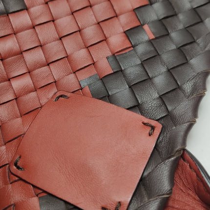 Bottega Veneta Cabat Tote Intreccio Leather Multicolor Brown Burgundy Beige 42cm