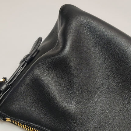 Prada Aimée Black Medium Calfskin Leather Shoulder Bag