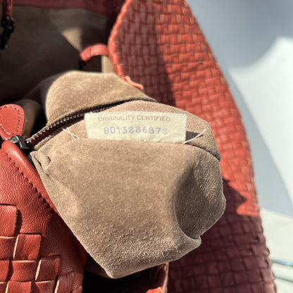 Bottega Veneta Cesta Tote Nappa Intrecciato Leather Brick Red 37cm