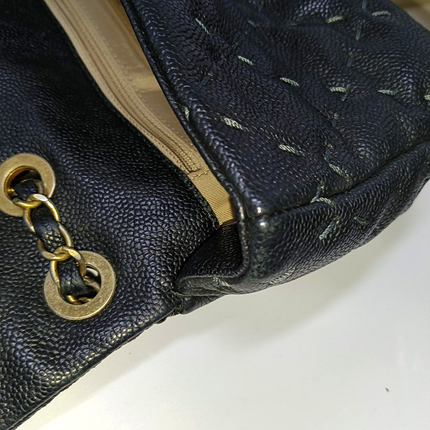 Chanel Wild Stitch Medium Black Calfskin Leather Flap Bag Gold Hardware, 2011