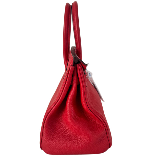 Hermes Birkin 30 Red Togo Leather Palladium Hardware 2012