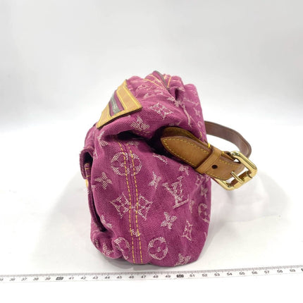 Louis Vuitton Monogram Pink Denim Baggy PM Shoulder Bag